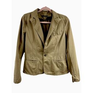 Lauren Ralph Lauren Jeans Co Khaki Cotton Blazer Sz S Preppy Heritage Academia
